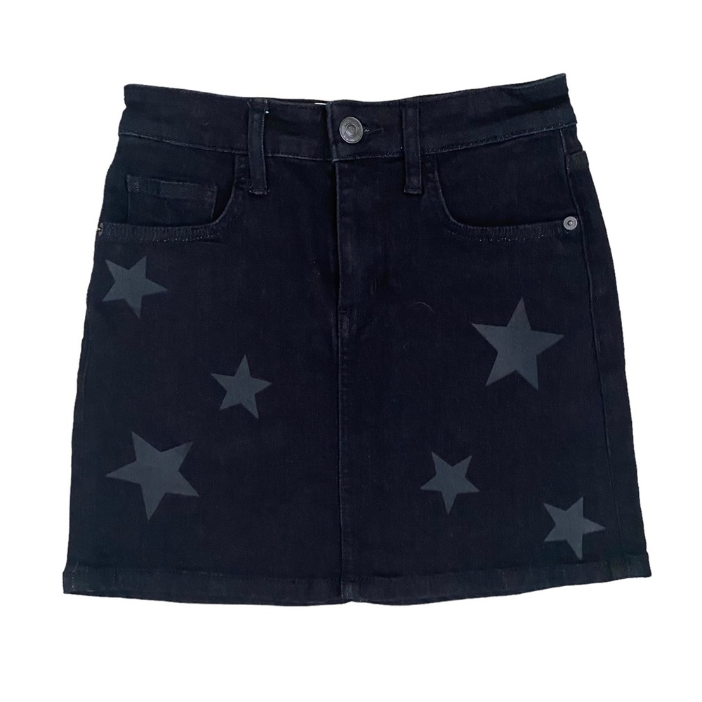 Current Elliott Star Black Mini Denim Jean Skirt Womens 23